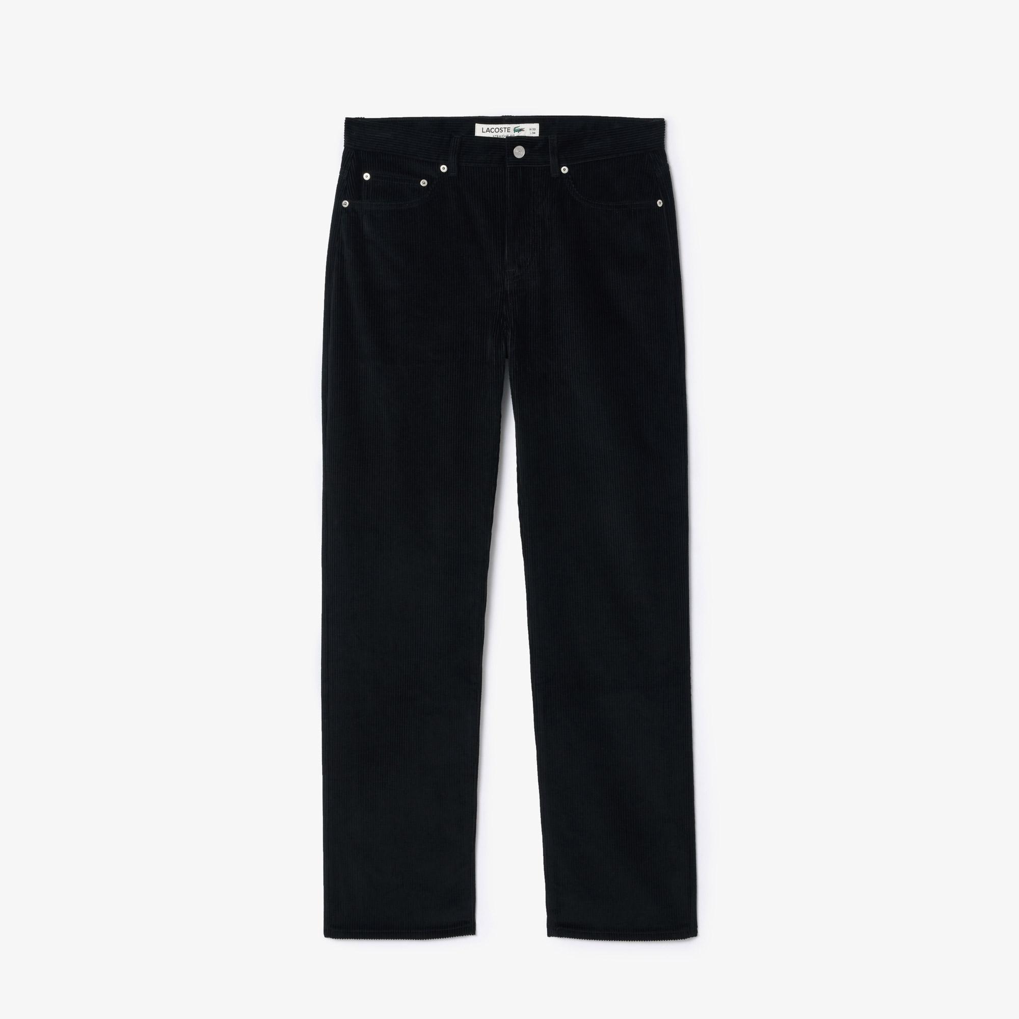 Erkek Straight Fit Casual Siyah Pantolon