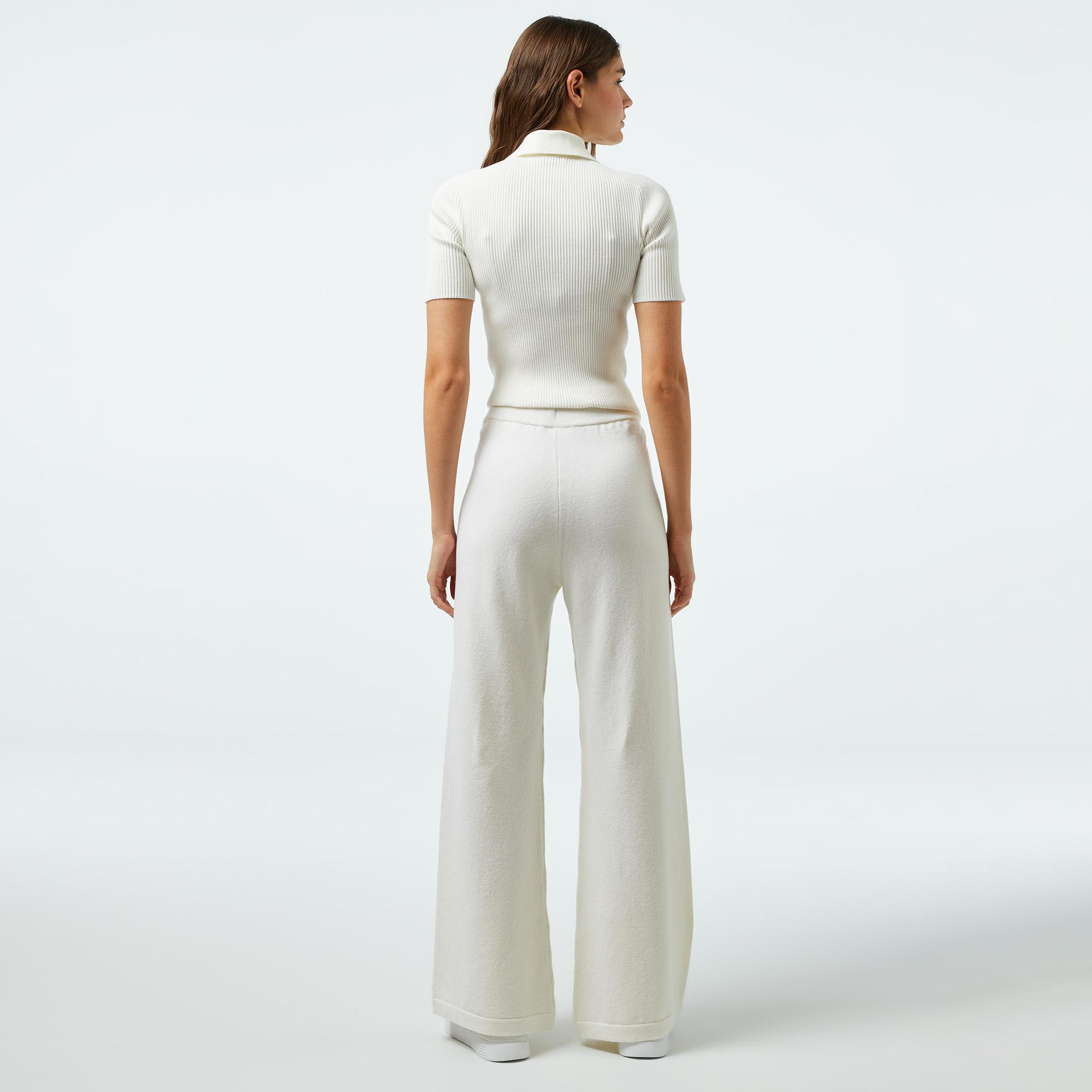 Kadın Relaxed Fit Beyaz Pantolon