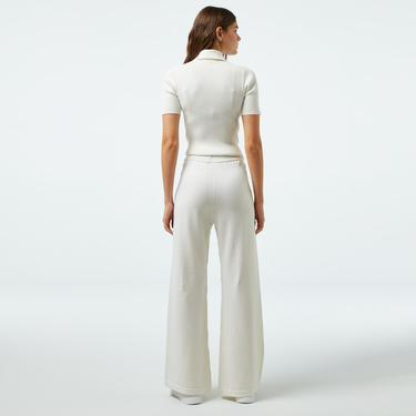  Kadın Relaxed Fit Beyaz Pantolon