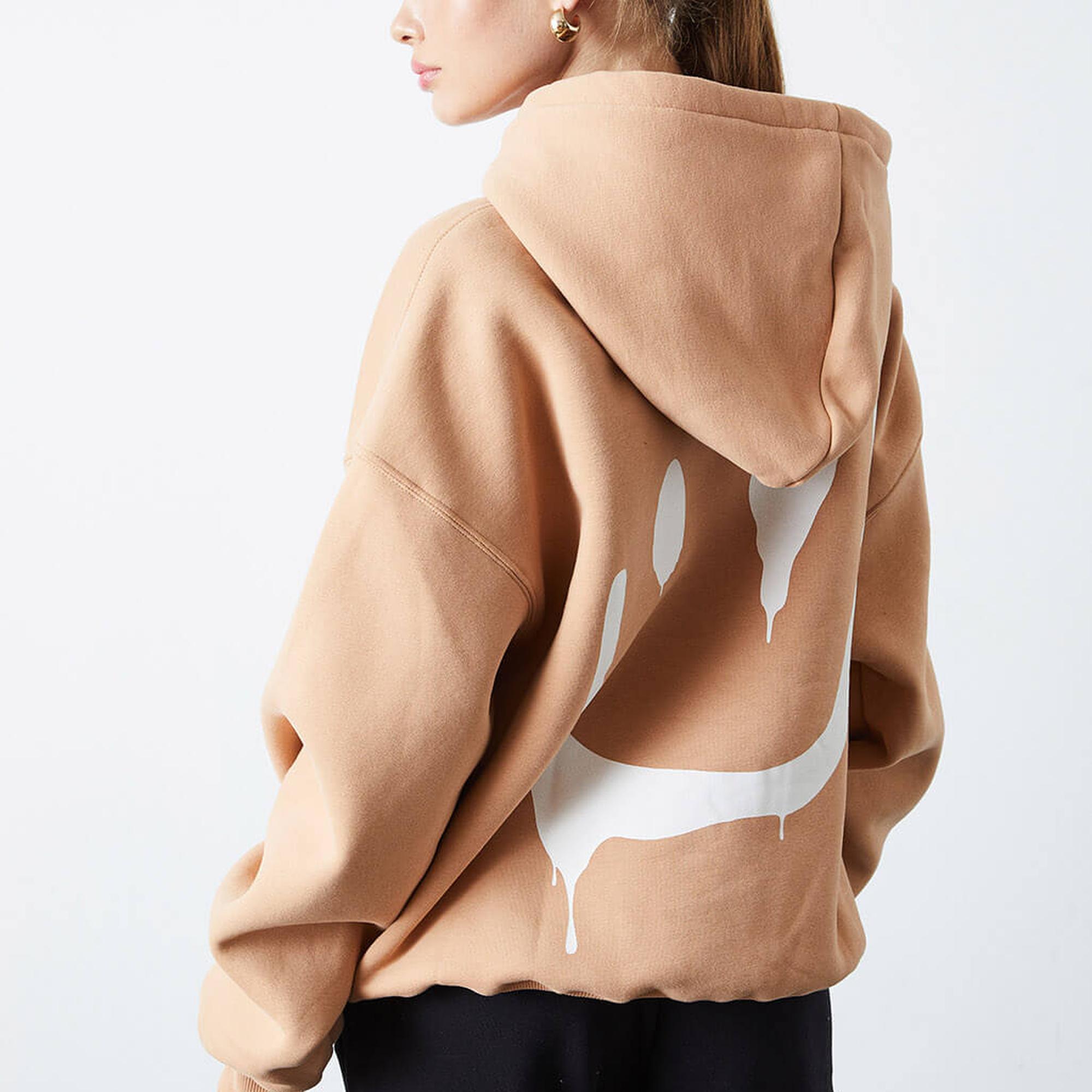 Baskılı Kapşonlu Sweatshirt