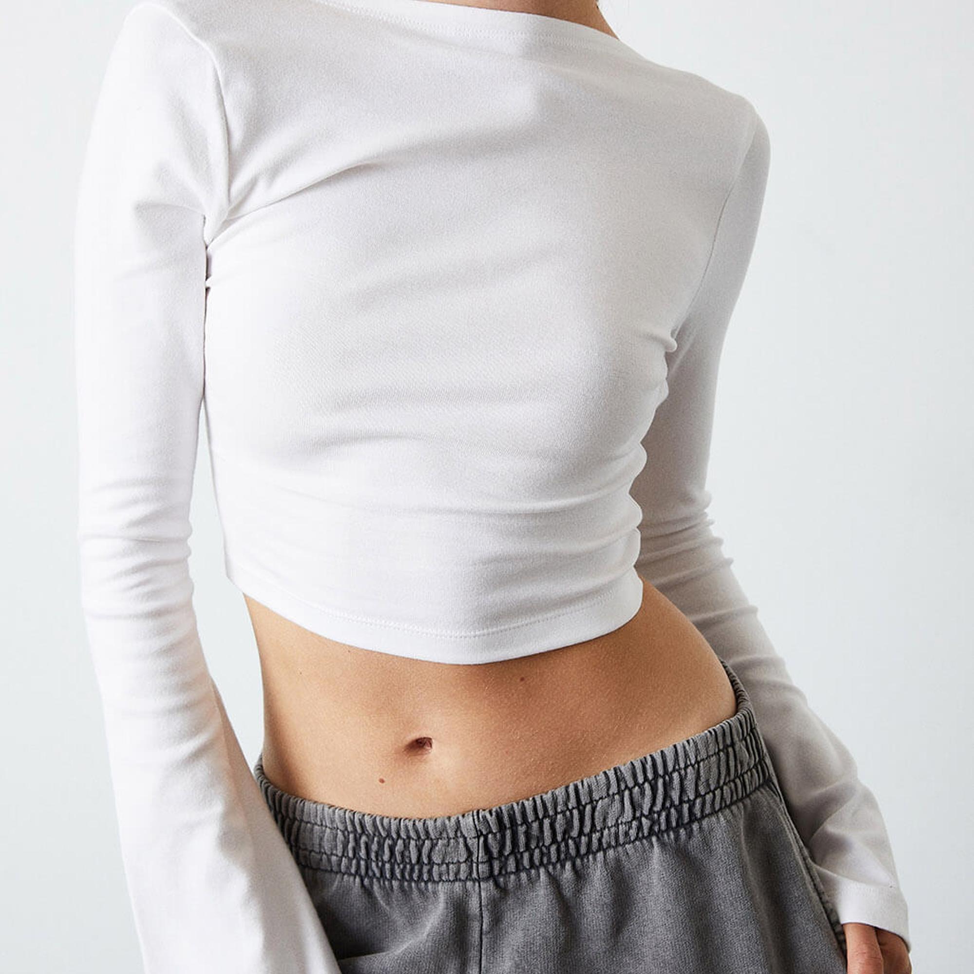 Sırt Dekolte Uzun Kollu Top