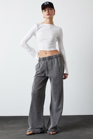  Sırt Dekolte Uzun Kollu Top