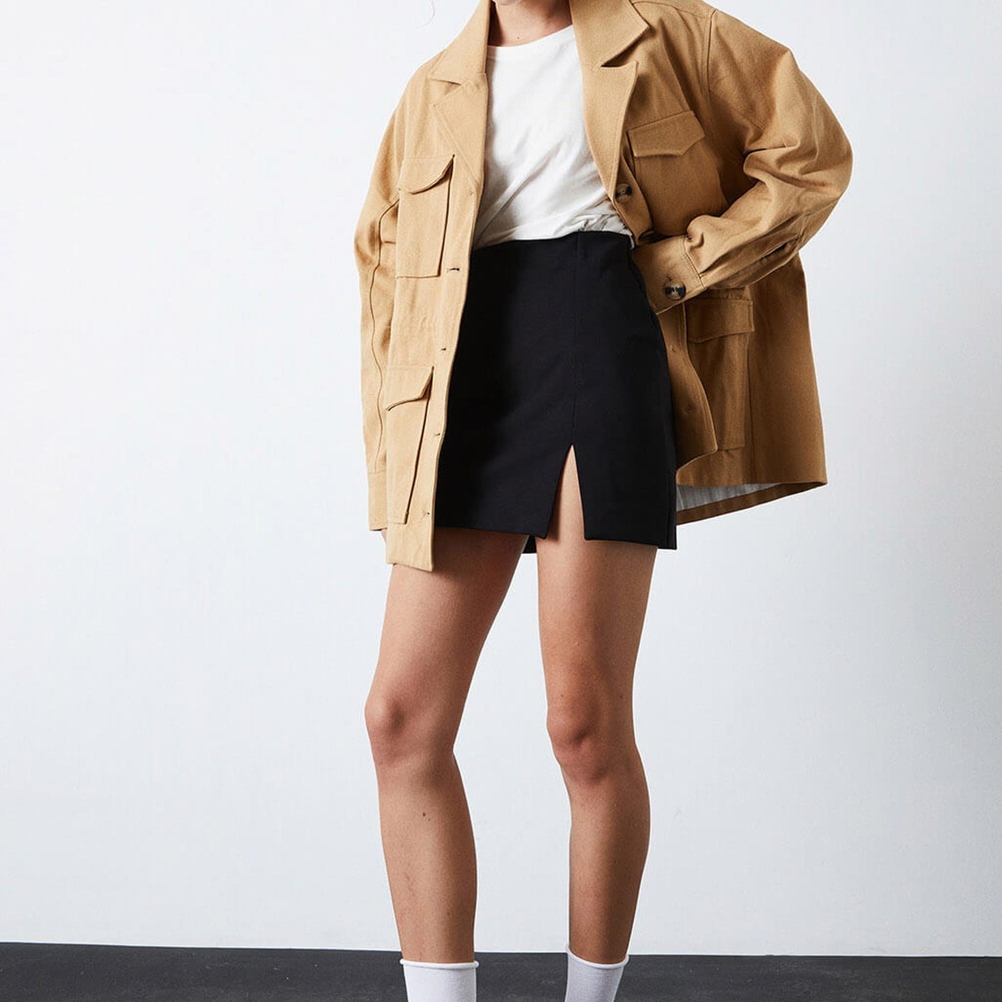 Cep Detaylı Gabardin Ceket