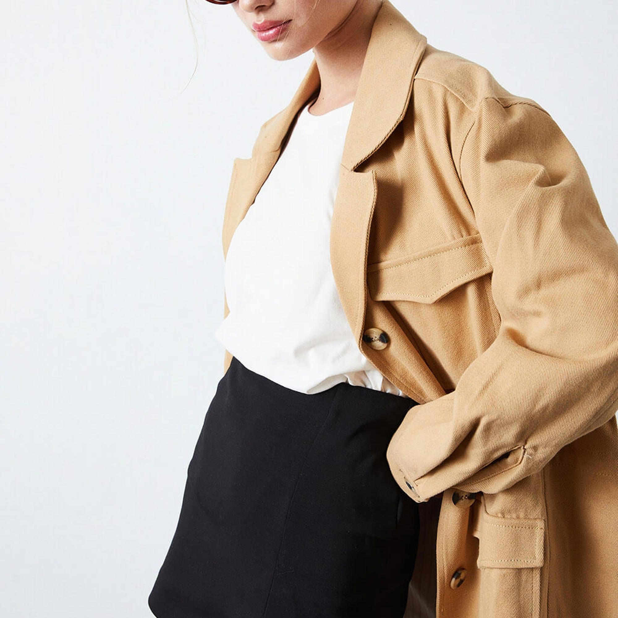 Cep Detaylı Gabardin Ceket