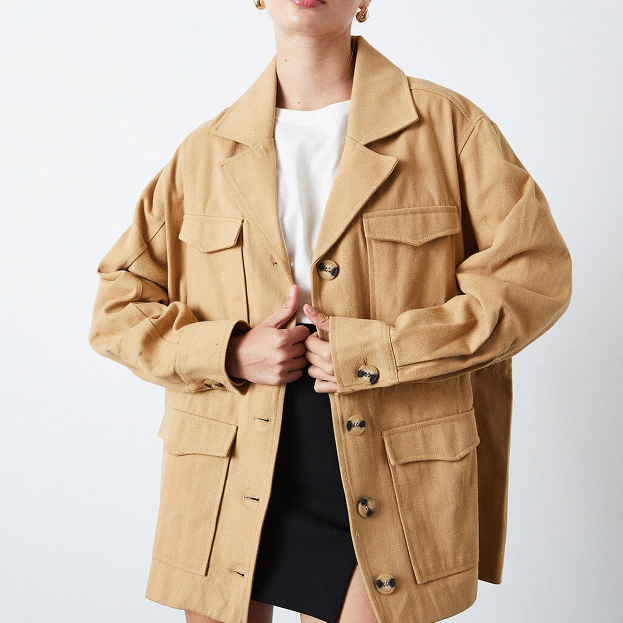 Cep Detaylı Gabardin Ceket