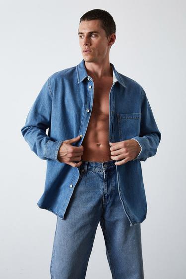  Oversize Cepli Denim Gömlek
