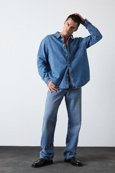  Oversize Cepli Denim Gömlek
