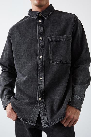  Oversize Cepli Denim Gömlek