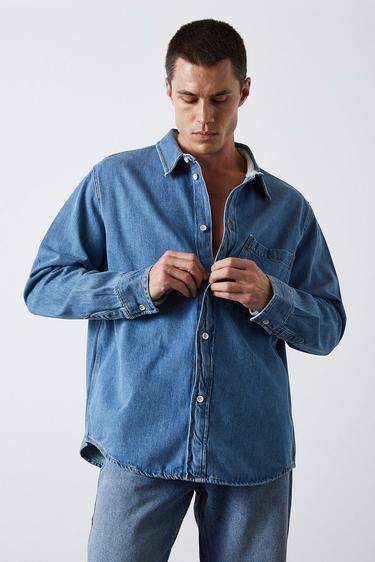  Oversize Cepli Denim Gömlek