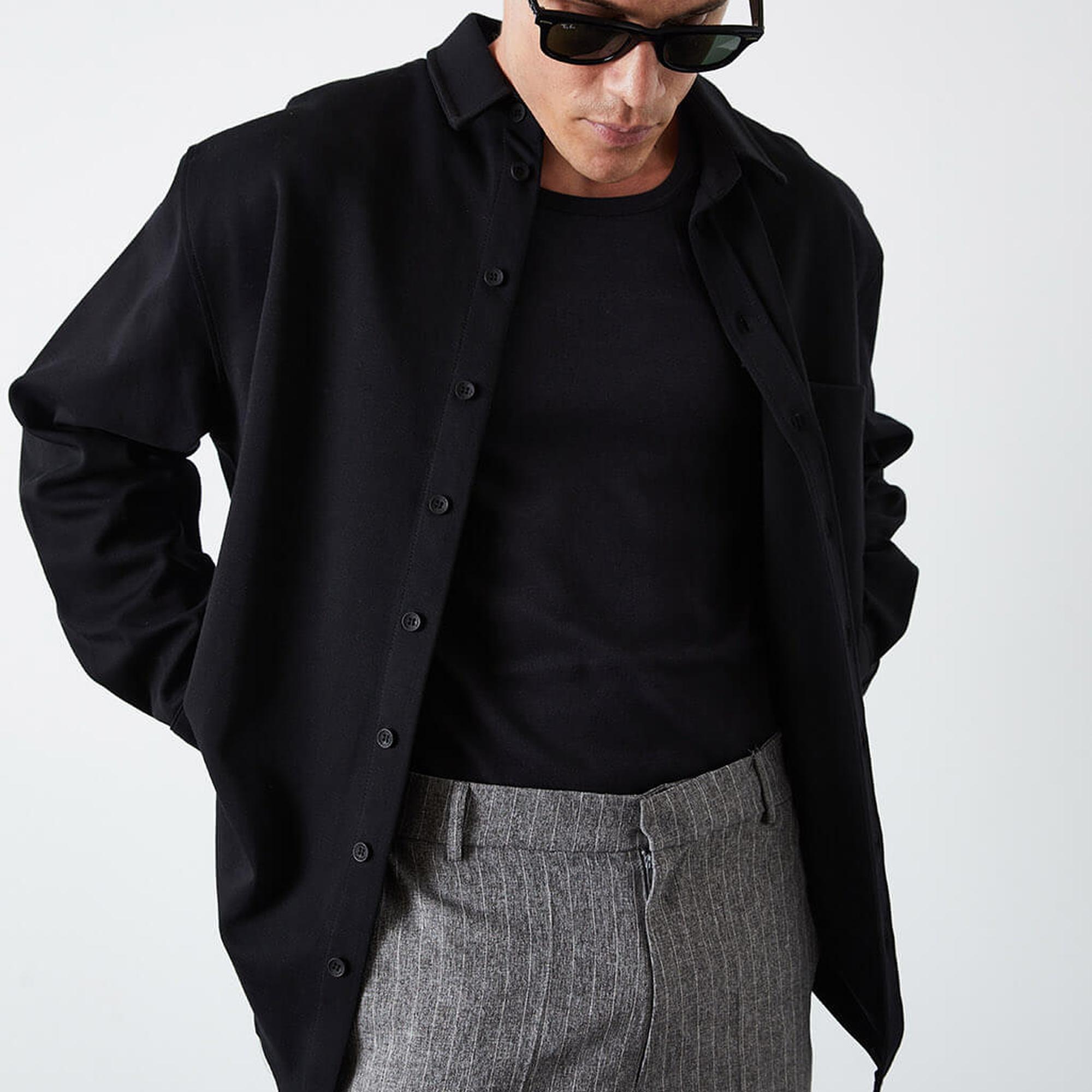 Örme Oversize Gömlek