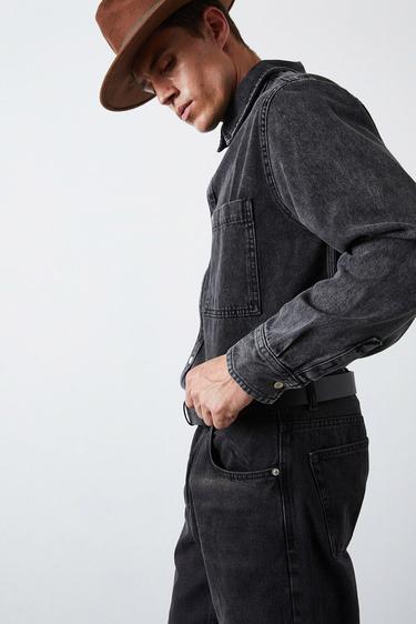  Oversize Cepli Denim Gömlek