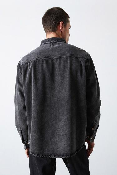  Oversize Cepli Denim Gömlek