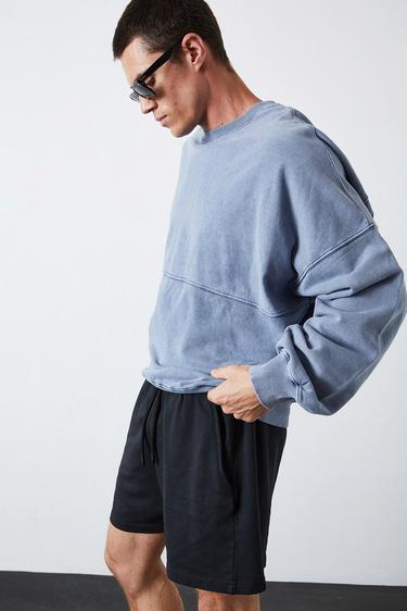  Yıkamalı Basic Sweatshirt