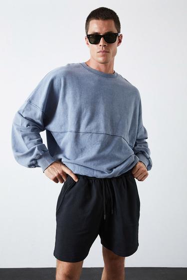  Yıkamalı Basic Sweatshirt