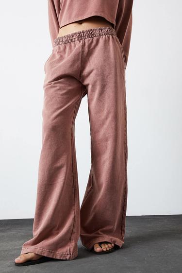  Yıkamalı Palazzo Jogging Pantolon