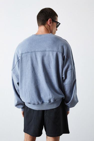  Yıkamalı Basic Sweatshirt