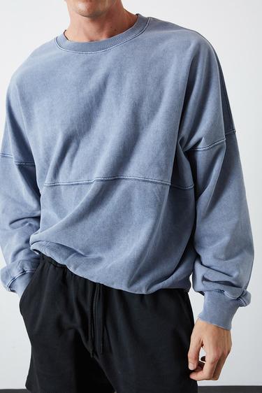  Yıkamalı Basic Sweatshirt