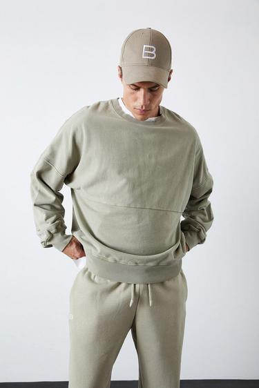  Yıkamalı Basic Sweatshirt