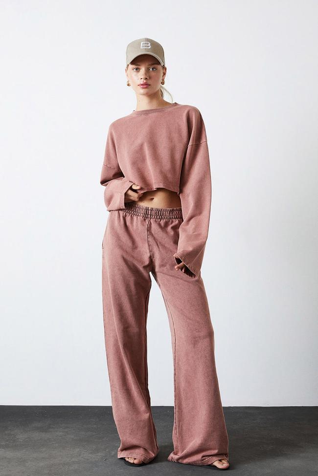  Yıkamalı Palazzo Jogging Pantolon