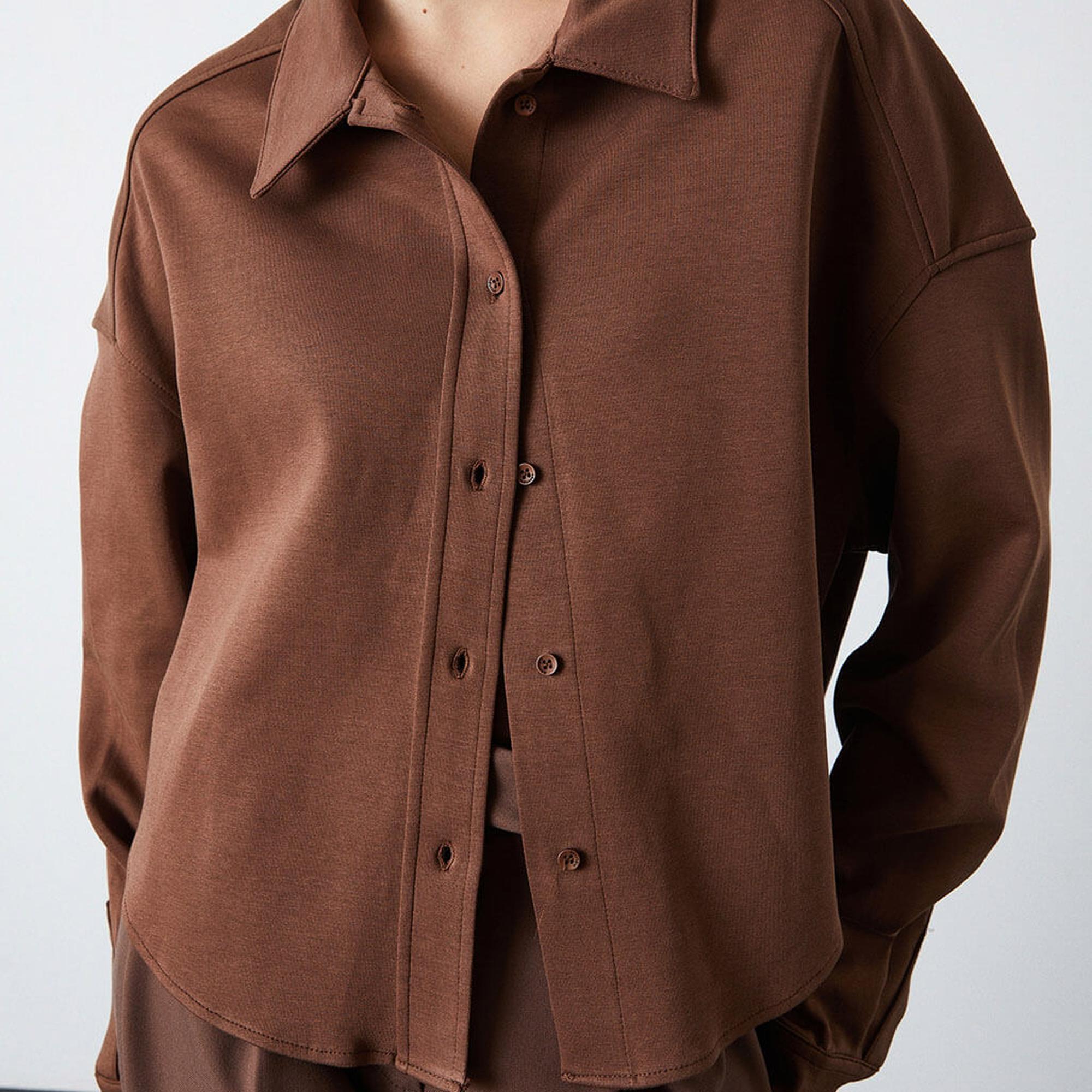 Örme Oversize Gömlek