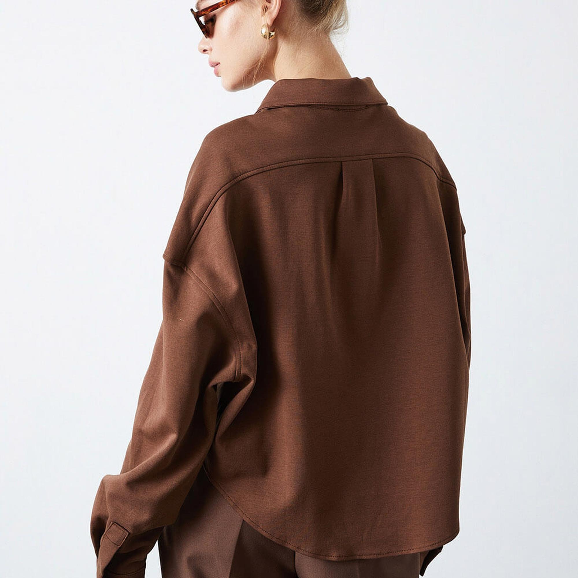 Örme Oversize Gömlek