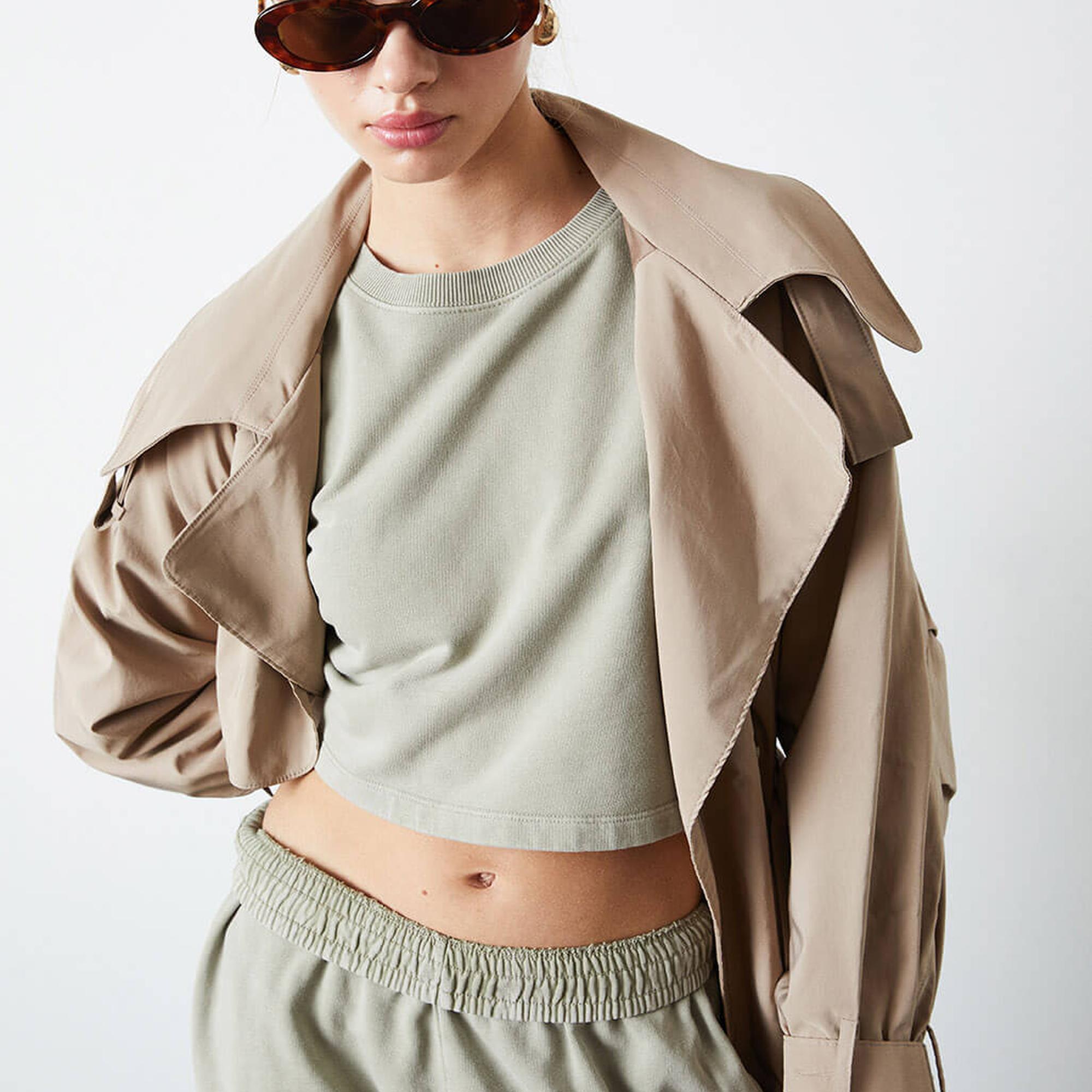 Yıkamalı Crop Sweatshirt