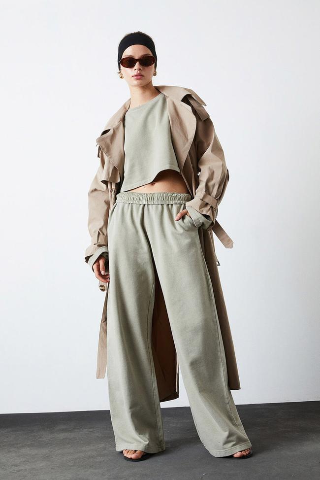  Yıkamalı Crop Sweatshirt