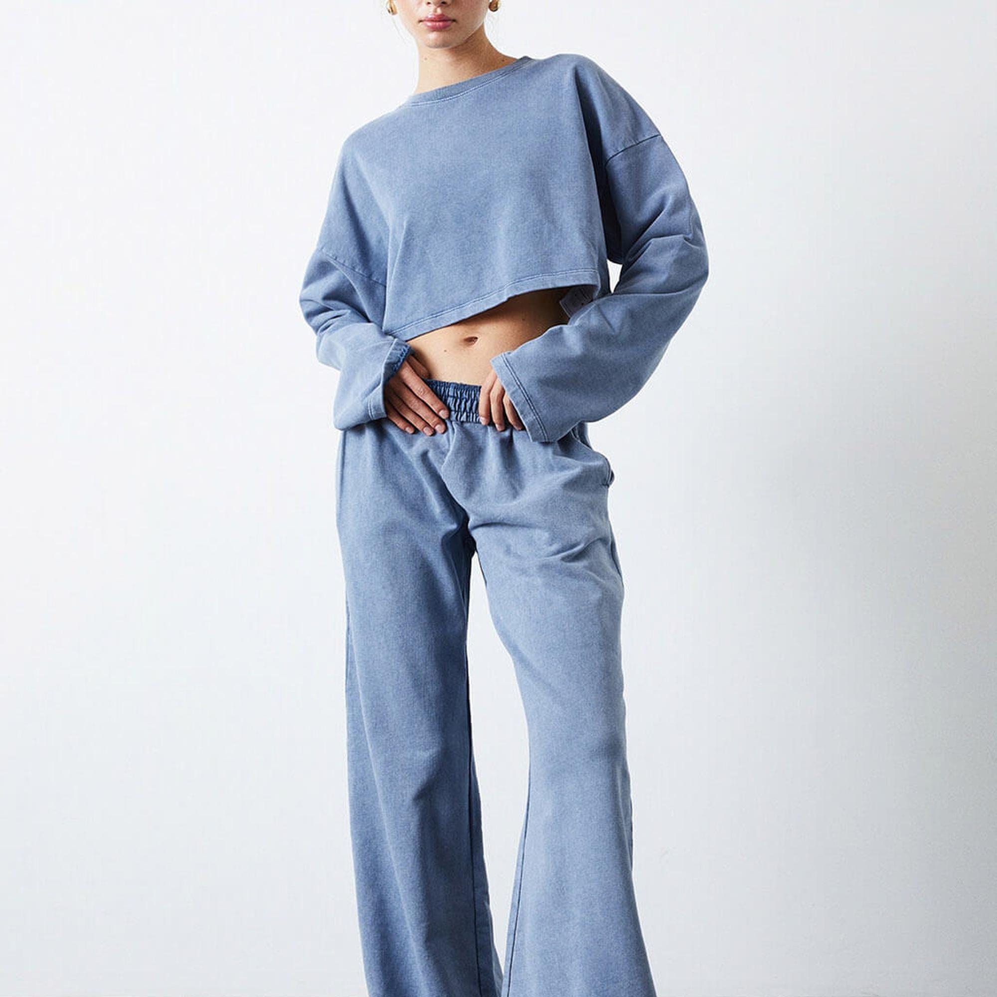 Yıkamalı Crop Sweatshirt