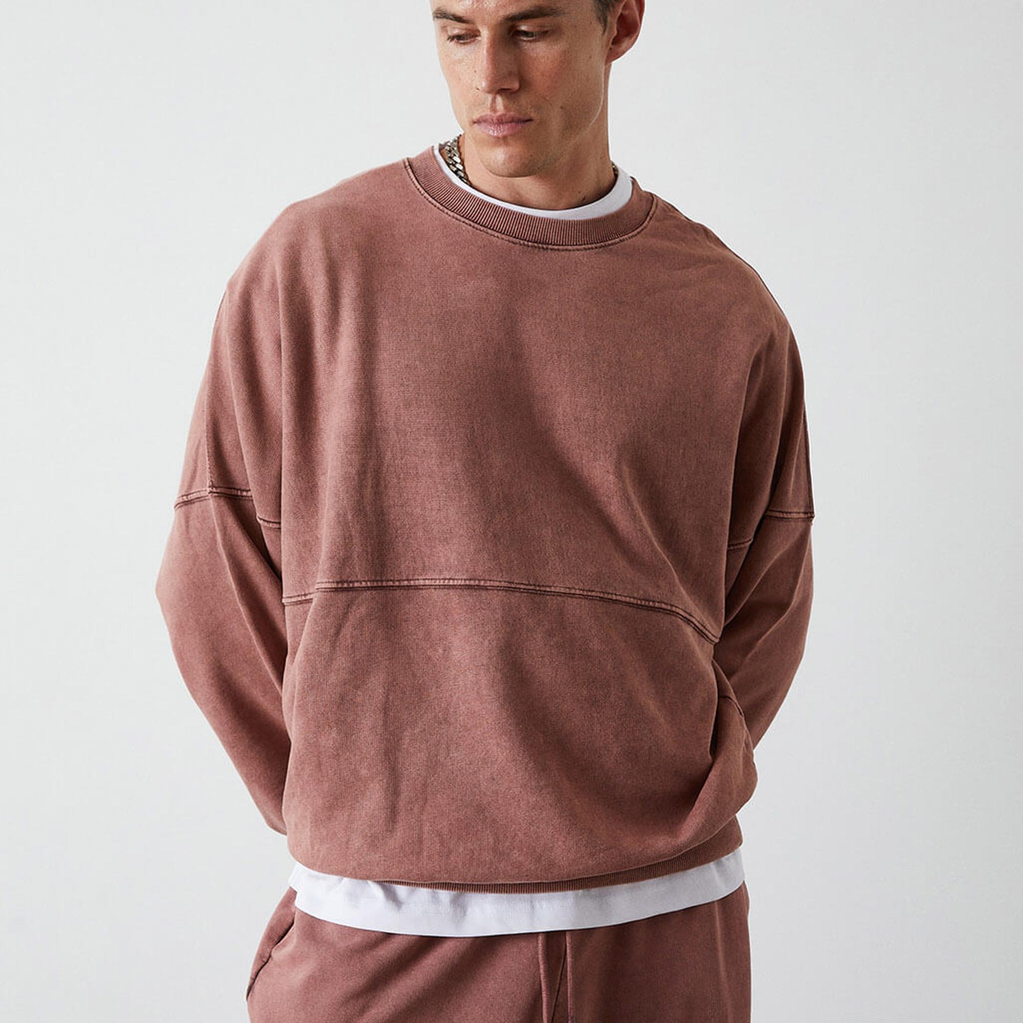 Yıkamalı Basic Sweatshirt