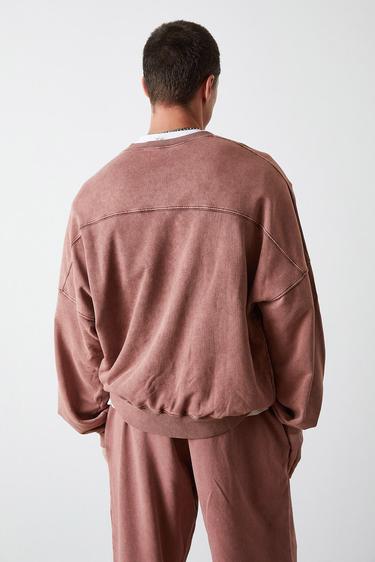  Yıkamalı Basic Sweatshirt