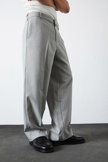  Çizgili Boru Paça Pantolon