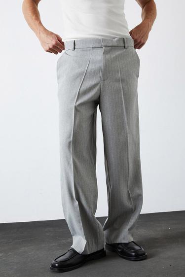  Çizgili Boru Paça Pantolon