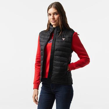  Guess Puffer Vest Iridescent Nylon 40 Kadın Siyah Yelek