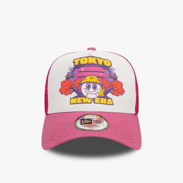  New Era Graphic Print Trucker Newera Mha Unisex Pembe Şapka