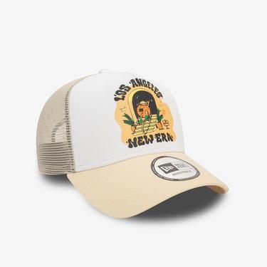  New Era Graphic Print Trucker Newera Ltc Unisex Bej Şapka