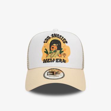  New Era Graphic Print Trucker Newera Ltc Unisex Bej Şapka