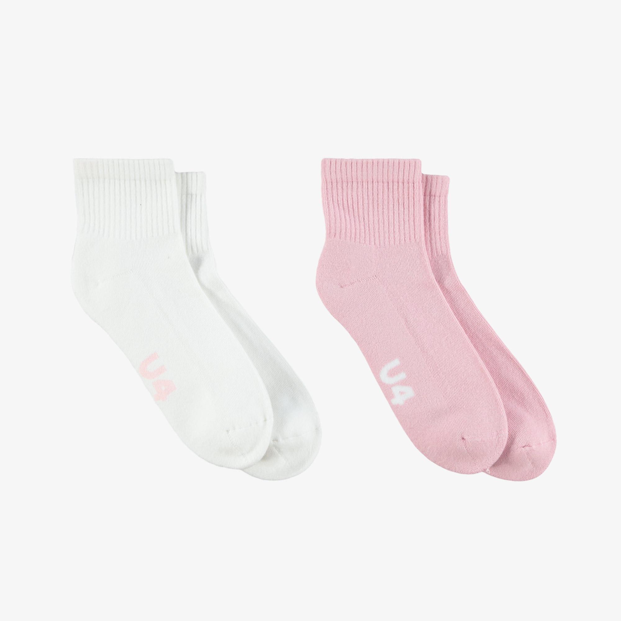 United 4 Street Essentials Mid-Crew Kadın Pembe/Beyaz 2'li Çorap