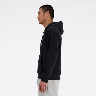  New Balance Sport Essentials French Terry Logo Erkek Siyah Hoodie