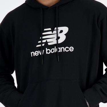  New Balance Sport Essentials French Terry Logo Erkek Siyah Hoodie