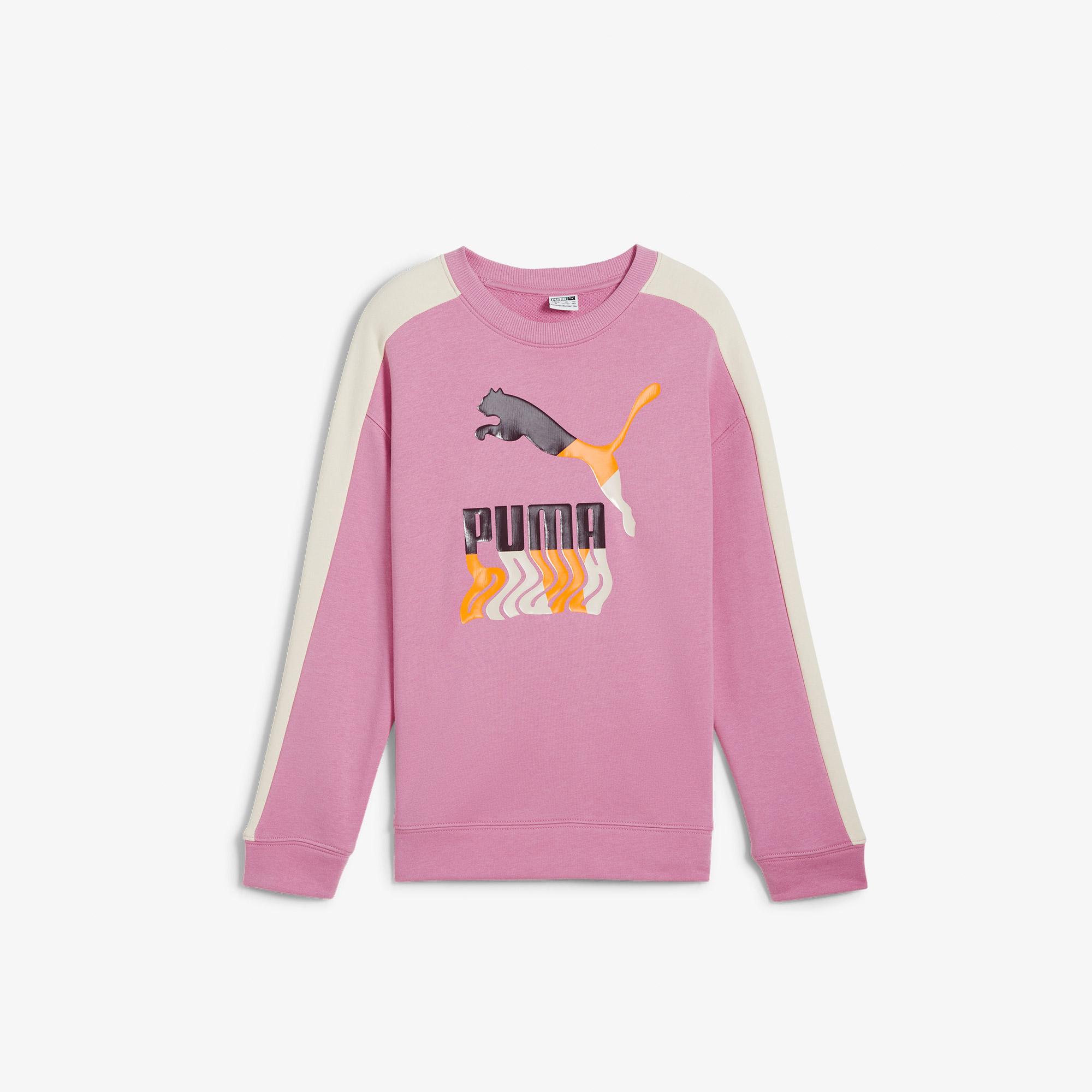 Puma T7 Crew Tr Çocuk Pembe Sweatshirt