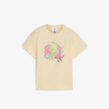  Puma X Trolls Graphic Çocuk Sarı T-Shirt