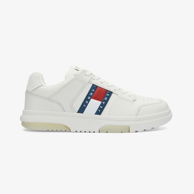  Tommy Jeans The Brooklyn Leather Erkek Beyaz Spor Ayakkabı
