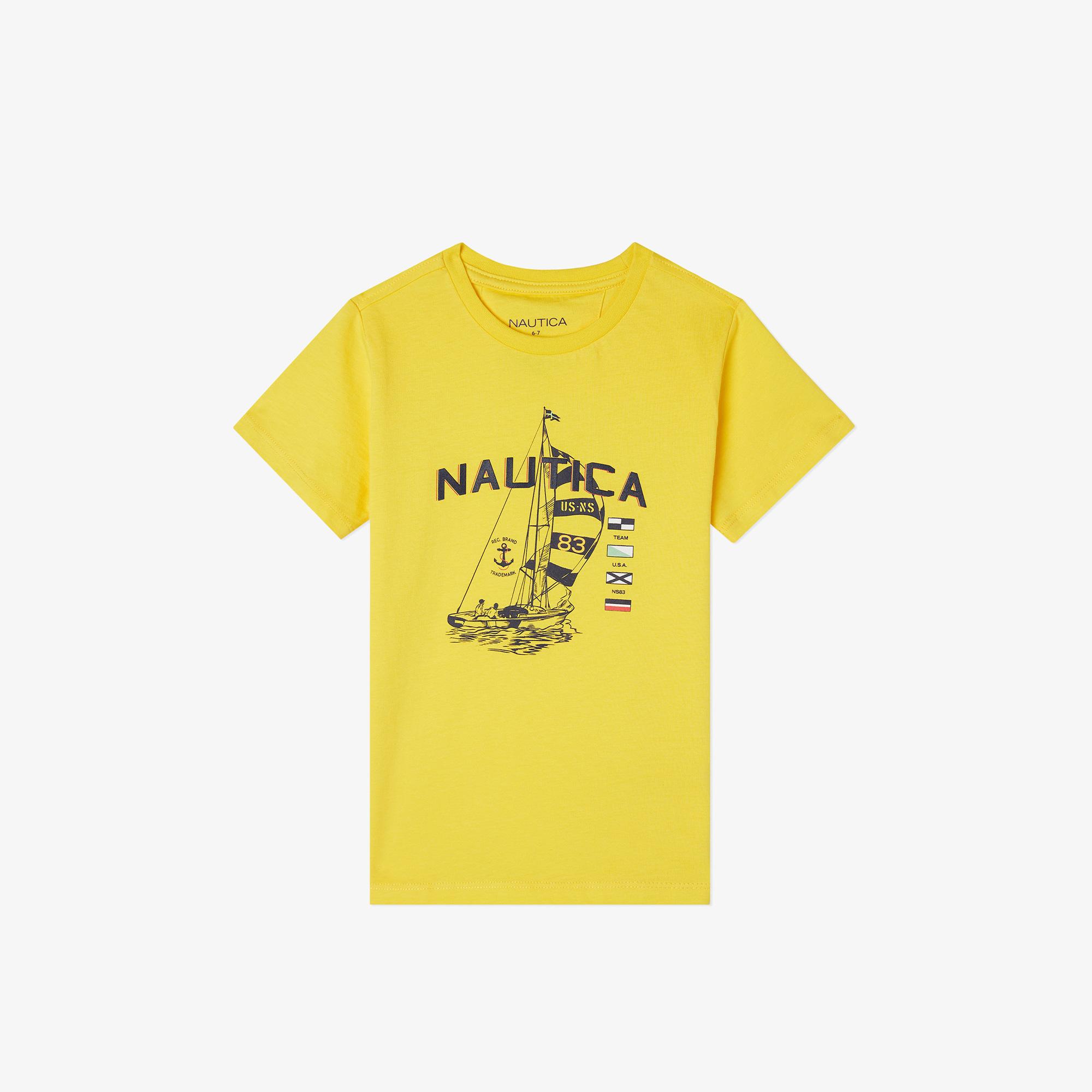 Nautica Erkek Çocuk Sarı Standart Fit T-Shirt