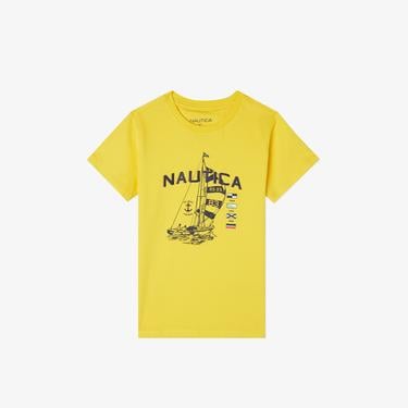 Nautica Erkek Çocuk Sarı Standart Fit T-Shirt