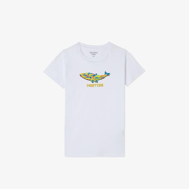  Nautica Erkek Çocuk Beyaz Standart Fit T-Shirt