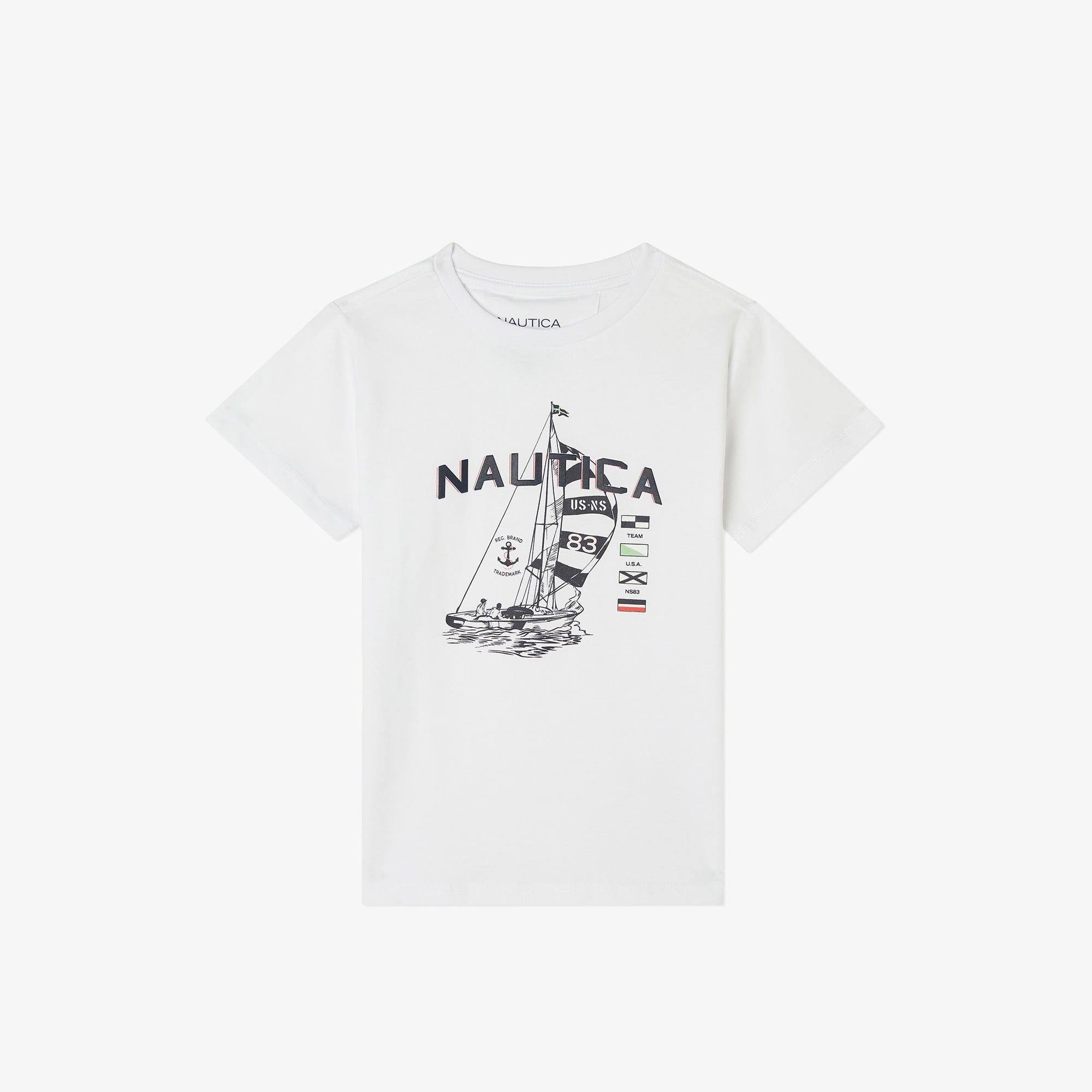  Nautica Erkek Çocuk Beyaz Standart Fit T-Shirt