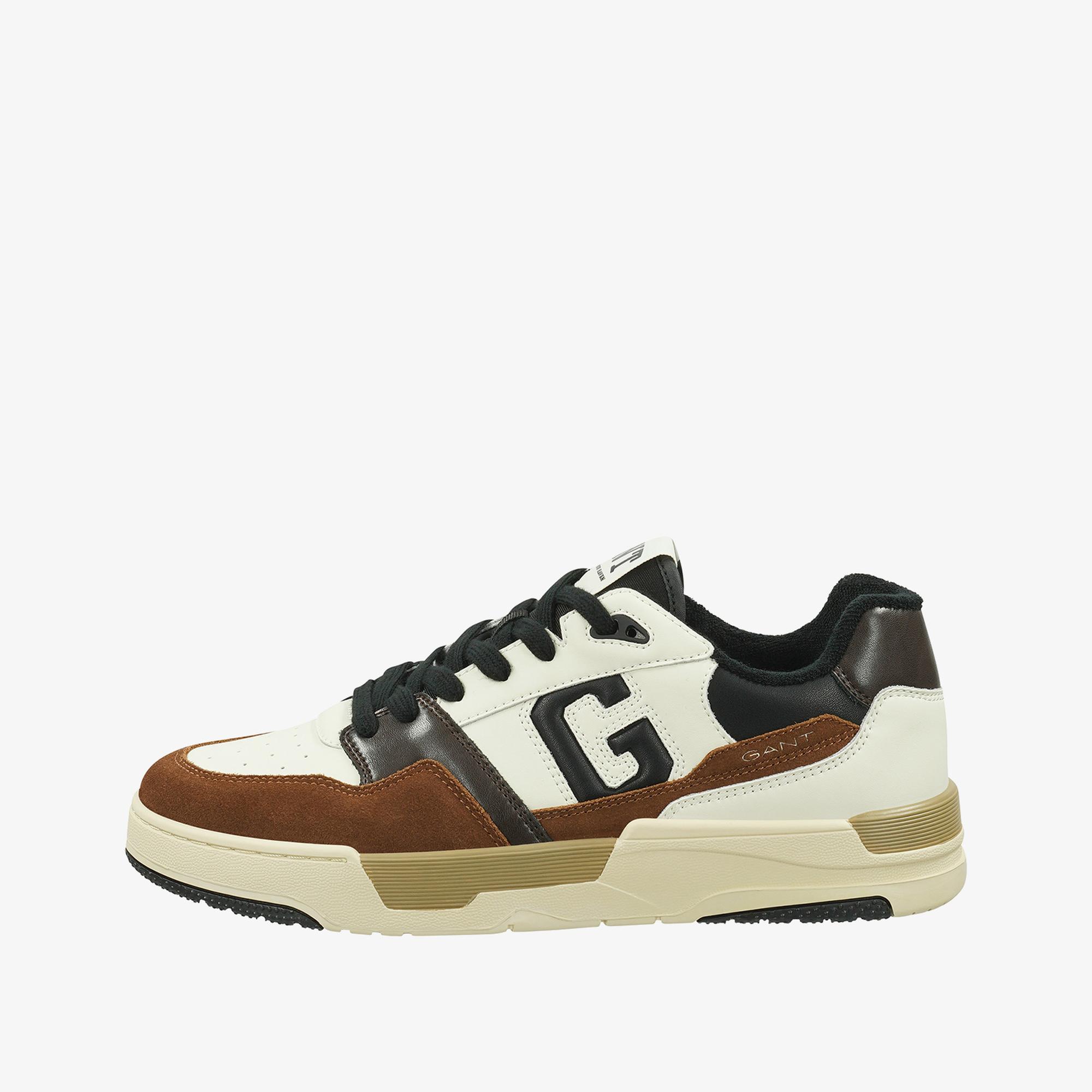 GANT Erkek Kahverengi Deri Logolu Sneaker