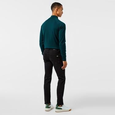  Lacoste Erkek Slim Fit Siyah Jean Pantolon