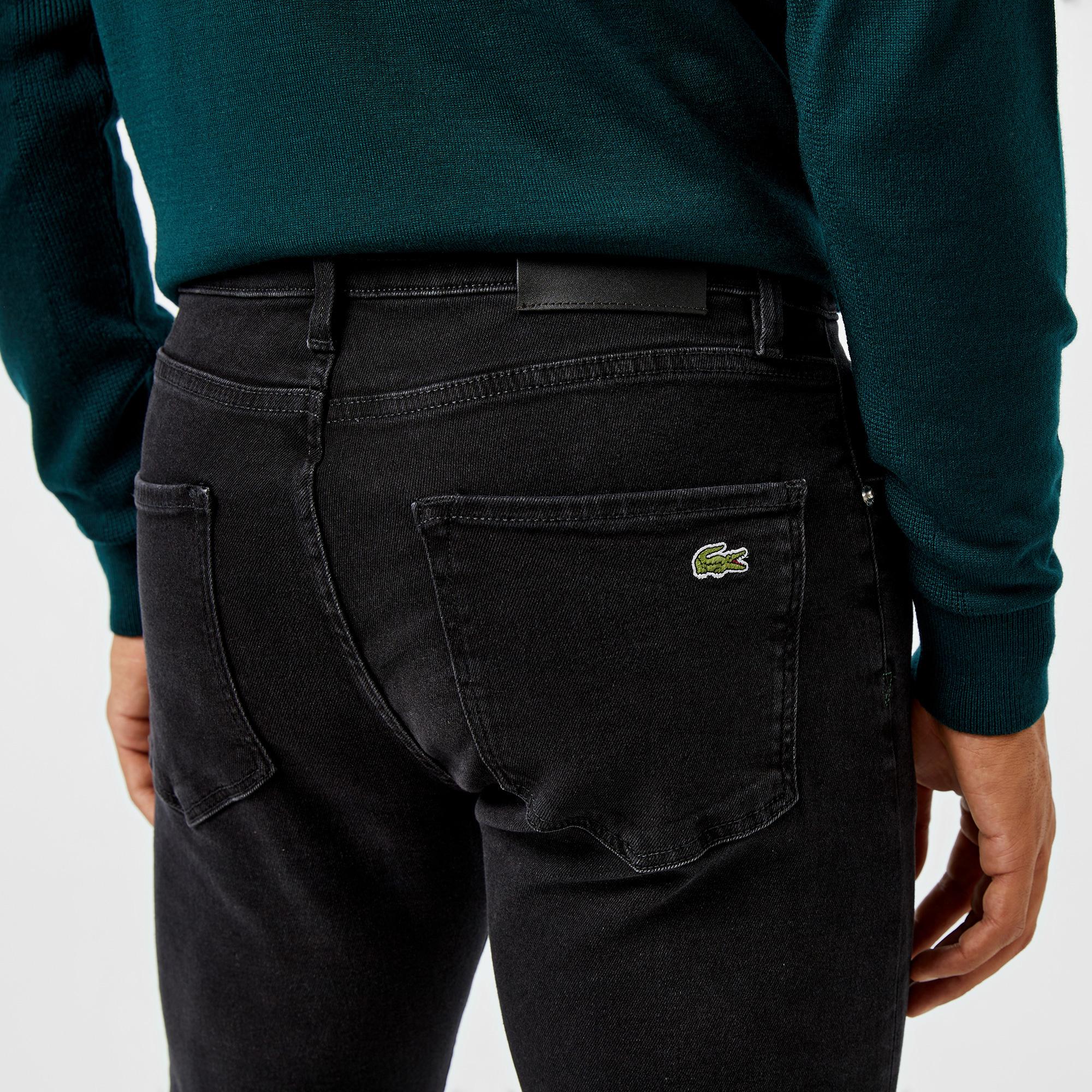 Lacoste Erkek Slim Fit Siyah Jean Pantolon