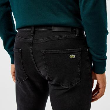  Lacoste Erkek Slim Fit Siyah Jean Pantolon
